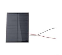 Zeroupshop Lot de 5 panneaux solaires polycristallins 5,5 V 200 mA avec fil de 15 cm, cellules photovoltaïques 110 x 80 mm pour éclairage domestique, projets scientifiques et petits systèmes