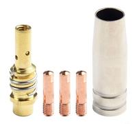 Zeroupshop Lot de 5 pointes de soudage MIG, diamètre 0,6 mm, 0,8 mm, 0,9 mm, 1,0 mm, 1,2 mm, pour accessoires de torche de soudage 14AK 15AK MIG/MAG (0,9 mm)