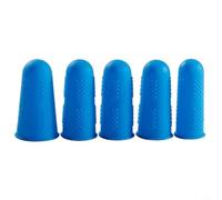 Zeroupshop Lot de 5 protections de doigts en silicone résistantes à la chaleur, antidérapantes pour travaux de colle, résine, cire, protections anti-brûlures pour repassage, couture, tailles S/M/L
