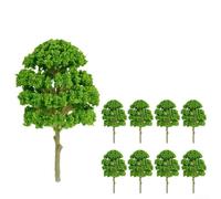 Zeroupshop Lot de 50 arbres à échelle HO 45 mm en plastique vert pour tracés de chemin de fer, paysage de parc, table de sable et modèles d'architecture