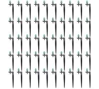 Zeroupshop Lot de 50 buses de brumisation de jardin, réglables à 90°/360°, pour systèmes d'irrigation goutte à goutte, équipement d'arrosage, pour le refroidissement des pelouses et des serres
