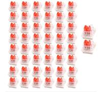 Zeroupshop Lot de 50 commutateurs de clavier mécaniques tactiles montés sur plaque à 3 broches pré-lubrifiés pour boîtier transparent compatible MX pour mises à niveau de jeu et de frappe
