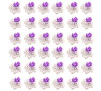 Zeroupshop Lot de 50 commutateurs de clavier mécaniques tactiles montés sur plaque à 3 broches pré-lubrifiés pour boîtier transparent compatible MX pour mises à niveau de jeu et de frappe