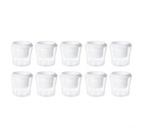 Zeroupshop Lot de 6 pots de fleurs en plastique transparent à arrosage automatique, avec espace de respiration des racines, pour plantes d'intérieur, bureau, style de vie occupé, voyageurs (10 pièces)
