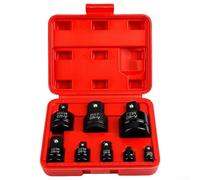 Zeroupshop Lot de 8 adaptateurs de douilles en alliage d'acier pour outils électriques avec kit de conversion de tailles multiples, verrouillage sécurisé anti-chute en acier