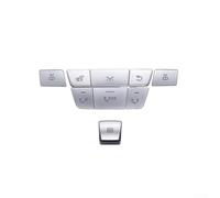 Zeroupshop Lot de 9 boutons de lampe de lecture de toit pour Mercedes - Coque de contrôle de lumière intérieure en ABS argenté compatible avec GLC, CLS, EQC, Classe S, Classe E, Classe C (B)
