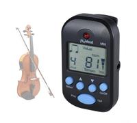 Zeroupshop M50 Mini métronome numérique à clipser avec écran LCD large 30 à 280 BPM Plage de tempo Tap Tempo Fonction battement et volume réglables Outil d'entraînement portable (Noir)