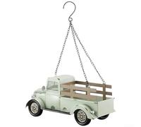 zeroupshop Mangeoire à oiseaux en métal à suspendre - Station d'alimentation rustique pour oiseaux sauvages pour terrasse - Design moulé sous pression 18 cm