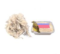 Zeroupshop Matériau naturel pour nidification d'oiseaux, mélange de jute et de chanvre pour petits animaux de compagnie, literie sèche et confortable pour perruches, inséparables, calopsittes, canaris