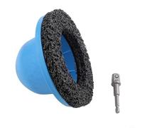 Zeroupshop Meuleuse de moyeu de roue de 150 mm avec entraînement carré de 1/2" et adaptateur de foret hexagonal de 6,35 mm pour enlever la rouille des jantes et moyeux des voitures de tourisme