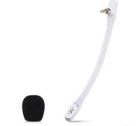 Zeroupshop Microphone omnidirectionnel antibruit pour casque A40, microphone de rechange ABS, avec micro vocal clair, design compact, pour communication d'équipe, blanc