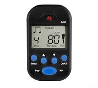 Zeroupshop Mini métronome numérique avec clip, écran LCD 30-280 BPM pour plage de tempo, fonction de clic, prise casque 3,5 mm pour pratique de la guitare, violon, outil de musicien portable (blanc)