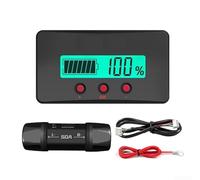 Zeroupshop Moniteur de batterie CC 8-120 V 0-500 A, coulombmètre numérique avec shunt pour camping-car solaire au plomb, affichage précis de l'état de charge, testeur de courant bidirectionnel, noir