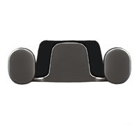 Zeroupshop Organiseur de voiture à double crochet en alliage de zinc avec support souple pour téléphones, clés, écouteurs, pour tableaux de bord, portes, sièges, finition chromée nacrée (bronze mat)