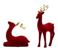 zeroupshop Ornement de Noël Renne Vert Design Festif Maison Ornement de | RÃ©sine , texture agrÃ©able au toucher, dÃ©tails soignÃ©s, couleur vive, dÃ©coration intÃ©rieure