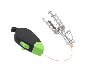 Zeroupshop Outil de récupération d'appâts en acier inoxydable avec ligne PE haute résistance de 30 m, crochet à dégagement rapide pour pêche en eau douce et salée, noir et vert