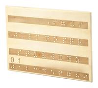 zeroupshop Outil Éducatif Montessori pour Malvoyants 22cm | Gravure de précision, pour contours , identification pour facile, aide visuelle, apprentissage structuré