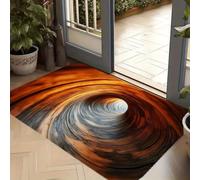 zeroupshop Paillasson perspective 3D pour entrée, tapis de sol antidérapant en velours pour décoration d'intérieur américaine, marron, 40 x 60 cm (entrée 80 x 120 cm)