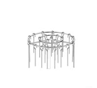 zeroupshop Panier pour gril Acier 24 Brochettes pour bois Panier pour gril | Acier inoxydable 304, pour bois ergonomique, 24 brochettes incluses, sécurité alimentaire, design robuste