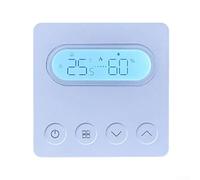 Zeroupshop Panneau de commande de thermostat mural pour chaudière avec écran tactile numérique PC + ABS matériau ignifuge pour système de chauffage domestique blanc (blanc)