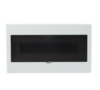 Zeroupshop Panneau de disjoncteur à 16 disjoncteurs, boîte de distribution électrique encastrée avec rail DIN, centre de charge intérieur pour câblage domestique sûr, matériau PC, blanc, 40 x 10 x 21