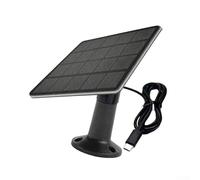 Zeroupshop Panneau solaire 5 W pour caméras de sécurité avec ports USB et USB-C, étanchéité IP67 pour alimentation extérieure pour anneau, pour EUFYCAM, pour REOLINK, câble et support réglable à 360°