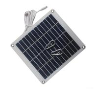 Zeroupshop Panneau solaire polycristallin 5 W 12 V avec sortie de type C pour caméras de sécurité, kit de charge extérieur résistant aux intempéries avec câble de 3 m, fonctionne avec des appareils 9