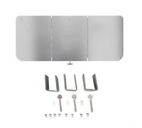 Zeroupshop Panneaux réflecteurs de chaleur pliables en aluminium, pour chauffages de terrasse, déflecteur de vent de 0,8 mm d'épaisseur, pour chauffages au gaz propane pyramide champignon, argent