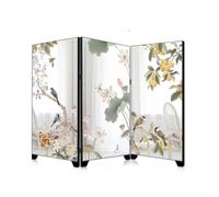 zeroupshop Paravent de table pliable de style chinois avec panneau miroir pour décoration d'intérieur - Écran de bureau en acrylique 23 x 11 cm (A)