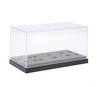 Zeroupshop Phonograph Boîte de rangement pour tête de tourne-disque en ABS transparent avec pieds en caoutchouc pour protection des aiguilles et affichage, organiseur pour coques et cartouches 21 x 10