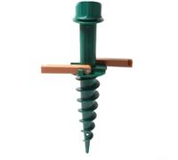 zeroupshop Pied de parasol rotatif de 13 litres - Support portable pour plage et camping - Fixation à vis sécurisée pour poteaux de 18 à 32 mm - Vert