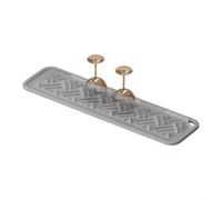 Zeroupshop Plateau de rangement d'évier en silicone, résistant à la chaleur jusqu'à 260 °C, tapis de séchage antidérapant, avec drainage rapide, protection de comptoir, pour casseroles, poêles