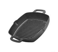 zeroupshop Poêle gril en fonte 32 x 12 cm avec strié pour surface en fonte | Lignes de cuisson striées, marques de cuisson distinctes, réduit la graisse directe pour le contact, idéal pour le steak et