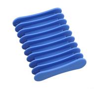 zeroupshop Porte-Savon Silicone 3PCS Drainage Rapide Salle de Bain(Blue) | Trois couleurs assorties, gris , pour divers savons, organisation parfaite, lot économique