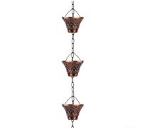 zeroupshop pour chaîne de Pluie Métal 2,7m Bronze Décorative pour chaîne(Bronze Color)