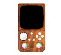 Zeroupshop R36 T MAX Console de jeu portable rétro, écran incurvé de 4", 20 000 jeux, WiFi, double joystick, 4000 pour jeux multijoueurs, marron (marron)