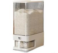 Zeroupshop Récipient de rangement hermétique pour riz de 5 kg, poubelle à farine scellée avec distributeur One-Touch, organisateur de grains en PET anti-poussière pour cuisine, boîte de rangement
