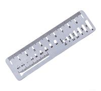 Zeroupshop Règle de mesure orthopédique en acier inoxydable pour fils K et vis, calibre 0,8 mm-12 mm avec échelle de 10 cm, outil de taille de foret vétérinaire et clinique