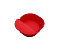 Zeroupshop Repose-cuillère à ventouse en silicone, résistant à la chaleur, support antidérapant pour ustensiles de cuisine pour surfaces lisses, design moderne minimaliste rouge