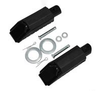 Zeroupshop Repose-pieds passager arrière pour moto Honda CB500F/CBR500R/CB500X 2013-2018, CB400X 2017-2018, CBR300R/CB300F 2015-2022, noir et argenté en caoutchouc aluminium