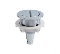 Zeroupshop Robinet de chasse d'eau chromé à double bouton, kit de vidange en ABS 38 mm, pour réparation de couvercle de réservoir de salle de bain moderne, finition noire, accessoire facile à