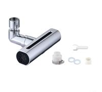 Zeroupshop Robinet de cuisine rotatif à 4 modes, pour jet d'eau polyvalent pour robinet, pulvérisateur en laiton résistant à la chaleur avec placage chromé, anti-fuite pour évier et baignoire