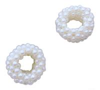 zeroupshop Ronds de serviette perles blanches 12pcs élégants | Perles tissées main, design élégant, pour idéal mariage, banquet, dîner quotidien, plastique robuste