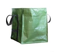Zeroupshop Sac de collecte de déchets de jardin en polypropylène robuste de grande capacité réutilisable pour le stockage des feuilles, du sol, du bois, des débris de construction, vert, 60 x 60 x 70