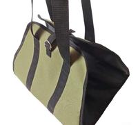 zeroupshop Sac de transport de bûches en toile cirée imperméable pour intérieur et extérieur - Grand sac fourre-tout en bois de 101 x 47 cm avec poignées, Vert, Is green, Rangement compact