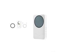 Zeroupshop Selfie 4K avec lumière, écran IPS de 10,1 cm, dos magnétique, flash à 3 niveaux, écran de caméra de vlogging rechargeable USB-C pour et diffusion en direct, noir (blanc)