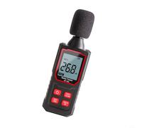 Zeroupshop Sonomètre portable 30-130 dB avec écran LCD rétroéclairé, arrêt automatique pour surveillance de chantier, noir