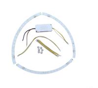 Zeroupshop Source de lumière LED semi-circulaire incurvée pour ventilateur de plafond, pour bande de montage en surface, module de rechange tricolore 18 W/27 W/36 W en plastique transparent (3 pièces