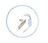 Zeroupshop Source de lumière LED semi-circulaire incurvée pour ventilateur de plafond, pour bande de montage en surface, module de rechange tricolore 18 W/27 W/36 W en plastique transparent (4 pièces