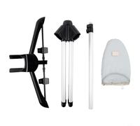 Zeroupshop Support de défroisseur vapeur avec tige télescopique réglable, support pliable avec cintre rotatif à 360 degrés et clips pour repassage à la vapeur à la maison, chemises, vêtements (noir)